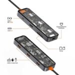 هاب تایپ سی ویوو WiWU Cyber HUB 8 in 1 USB-C CB008 - تصویر 2